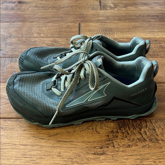 Altra Lone Peak 5 Trail Running Shoes Foot Shape Zero Drop Green Womens Size 8 - Picture 6 of 10